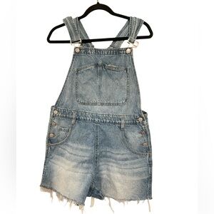 Bohemian  Denim Short Overalls sizeL